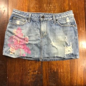 Guess floral print Denim skirt